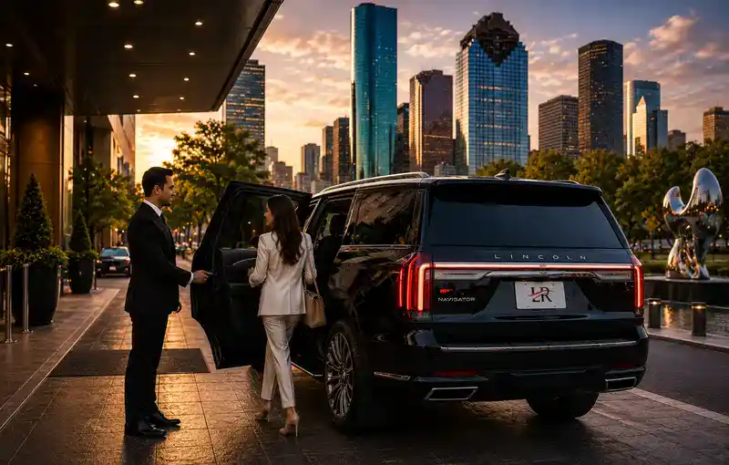 Luxury private transportation in Houston with a Lincoln Navigator chauffeur service for comfortable and exclusive city travel.